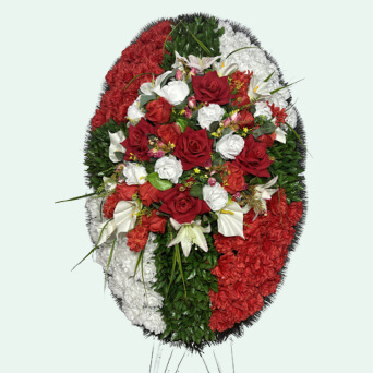 Венок из искусственных цветов